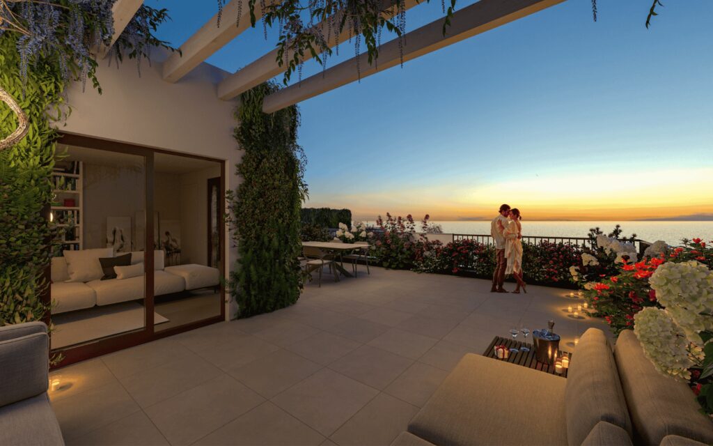 Ville urbane vista mare di Nuova costruzione Torre a Mare Bari Azure, terrazza vista mare piano primo